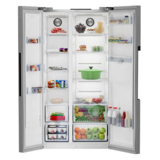 DEFY F740 SIDE BY SIDE FRIDGE METALLIC W/DISPENSER (DFF647/DFF547)